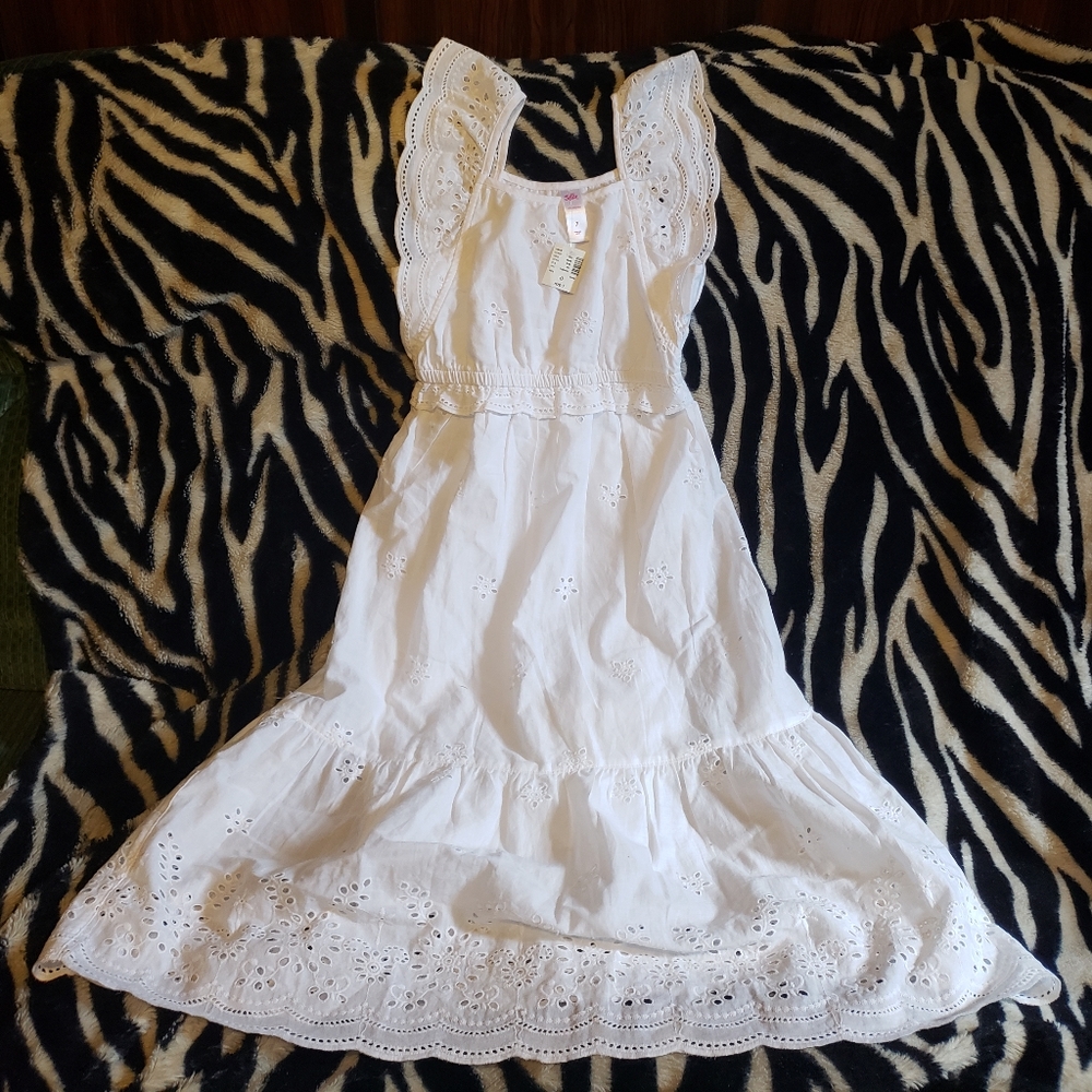 Justice white eyelet maxidress